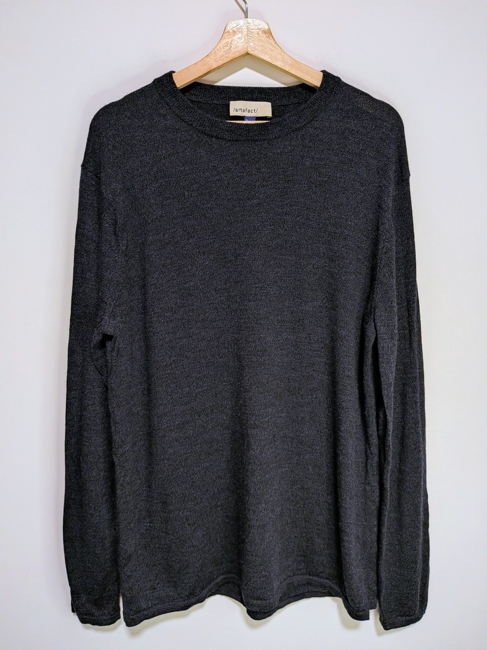 /artefact/ Men's 100% Merino Wool Crew Neck Sweater - Navy - Size XL
